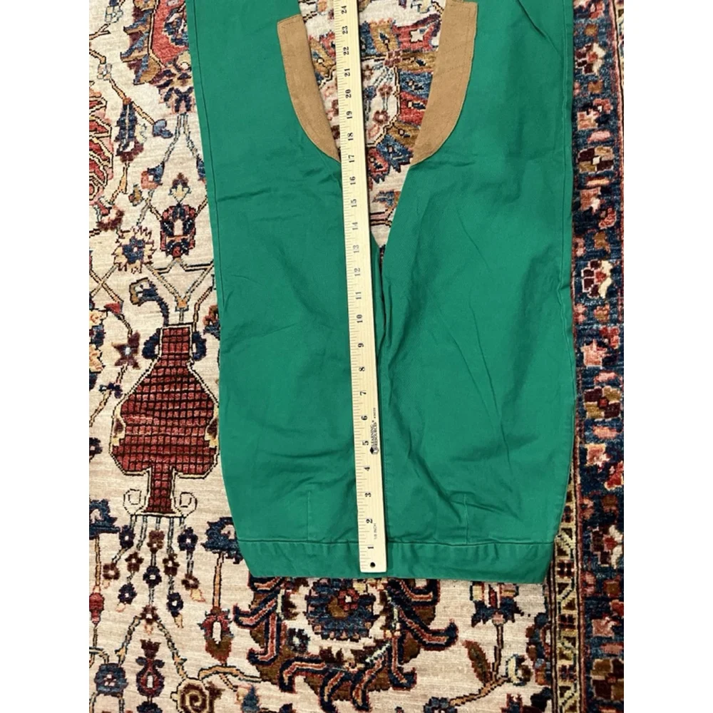 Young Kids Polo Ralph Lauren Kelly green Equestrian Style Suede Jeans Size 12